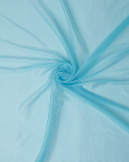 Powder Aqua Blue Silk Chiffon Fabric 110cm | Regal Fabrics