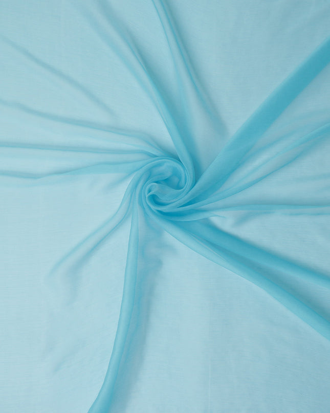 Powder Aqua Blue Silk Chiffon Fabric 110cm | Regal Fabrics