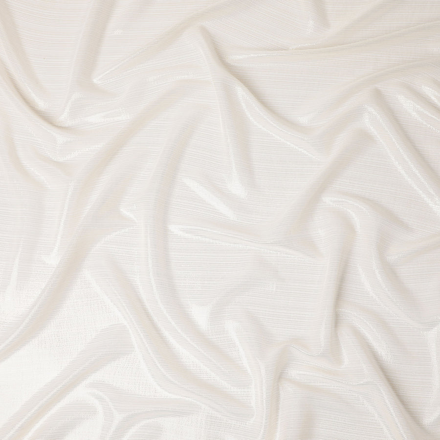 Ivory Metallic Silk Chiffon Piece