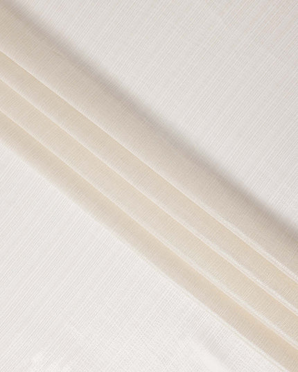 Ivory Metallic Silk Chiffon Piece