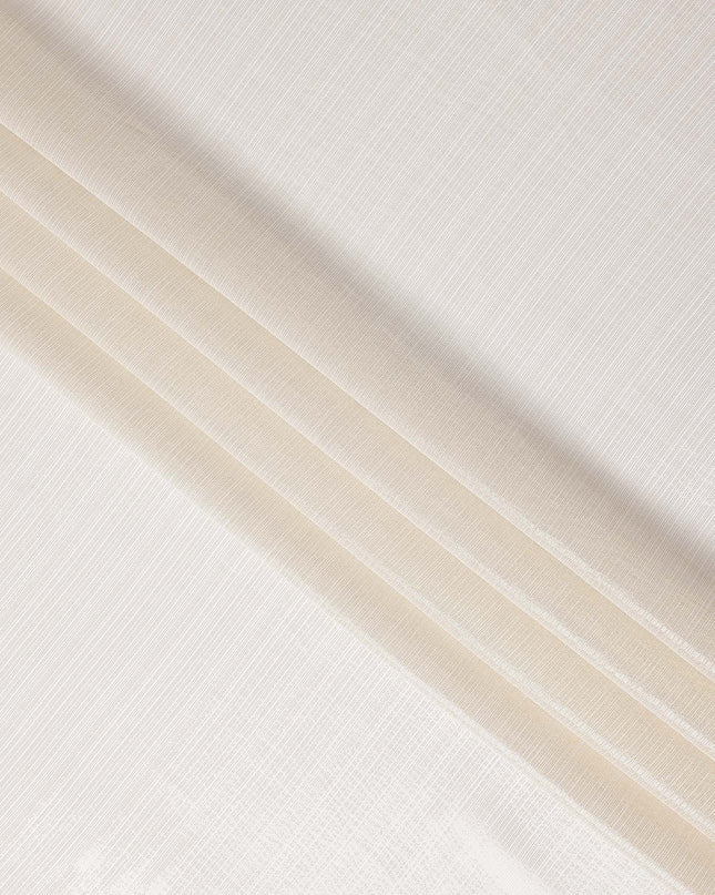 Ivory Metallic Silk Chiffon Piece