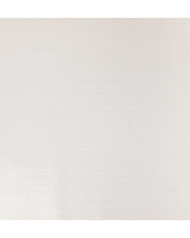 Ivory Metallic Silk Chiffon Piece