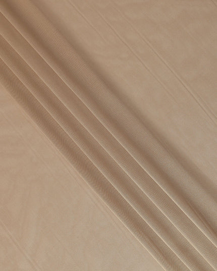 Caramel Beige Premium Silk Lame Fabric, 110 Cms Width, Made in South Korea-D26146