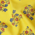 Yellow Floral Viscose Crepe Fabric 140cm
