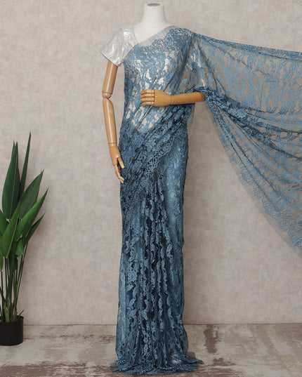 Copper Brown 2Tone Premium French Chantilly Saree Lace 5.5 Mtrs 110 Cms Width France-D27786