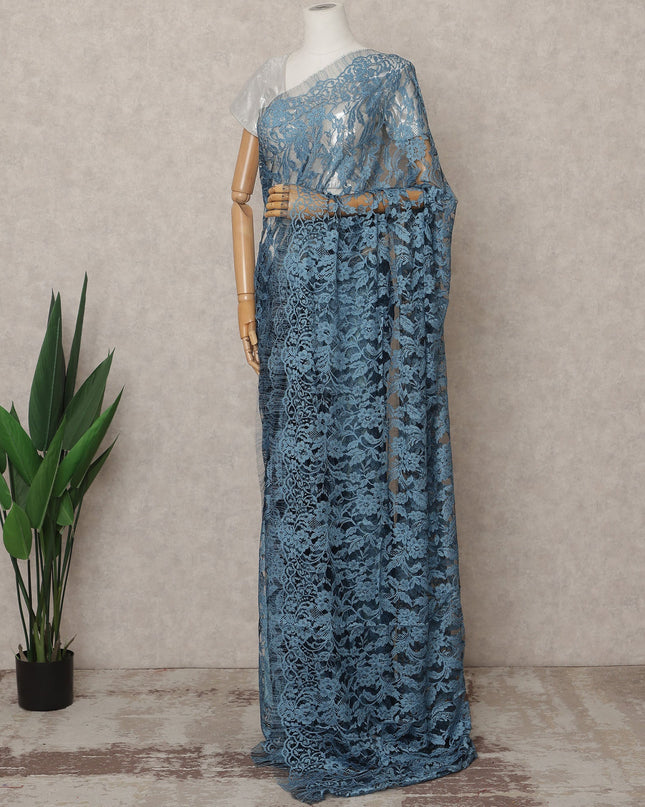 Copper Brown 2Tone Premium French Chantilly Saree Lace 5.5 Mtrs 110 Cms Width France-D27786