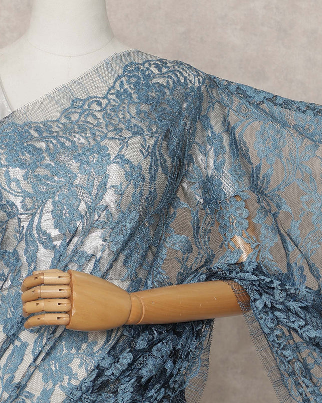 Copper Brown 2Tone Premium French Chantilly Saree Lace 5.5 Mtrs 110 Cms Width France-D27786