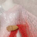 Rose Coral Ombre Chantilly Lace Saree