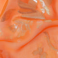 Orange Floral Silk Chiffon Garbasaar 2 Meter Piece