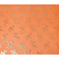 Orange Floral Silk Chiffon Garbasaar 2 Meter Piece
