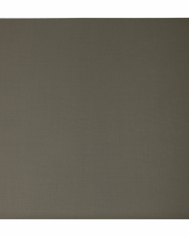 Olive Grey Solid Blended Poly Wool Suiting Fabric 150 Cms Width Smooth Soft Durable Wrinkle Resistant Material for Formal Suits Trousers Blazers-D28601 - Regal Fabrics