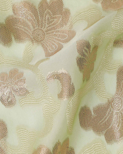Fransawi Floral Silk Chiffon Garbasaar 110cm