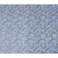 Blue Floral Embroidered Tussar Silk Fabric 110cm India