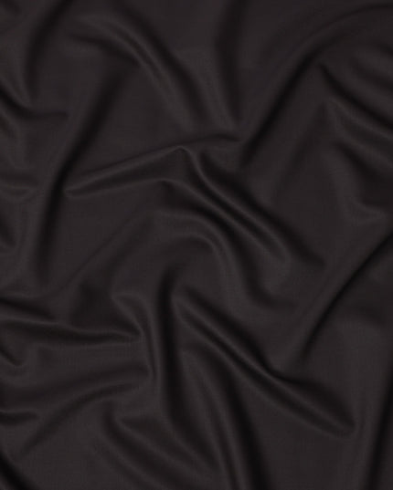 Deep Brown Solid Premium Super 120's All Wool Suiting Fabric 150 Cms Width 3.5 Mtrs United Kingdom-D24952