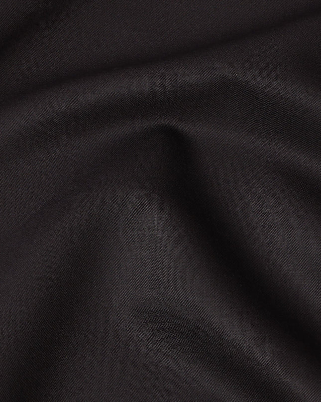 Deep Brown Solid Premium Super 120's All Wool Suiting Fabric 150 Cms Width 3.5 Mtrs United Kingdom-D24952