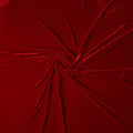 Crimson Red Premium Silk Blended Velvet Fabric with Lustrous Sheen and Luxurious Soft Texture, 140 Cms Width, Made in China-D25908