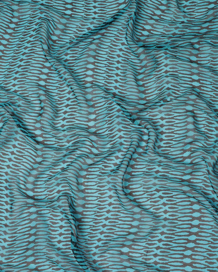 Blue Polyester Chiffon Fabric 110cm | Regal Fabrics