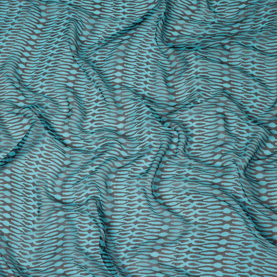 Blue Polyester Chiffon Fabric 110cm | Regal Fabrics
