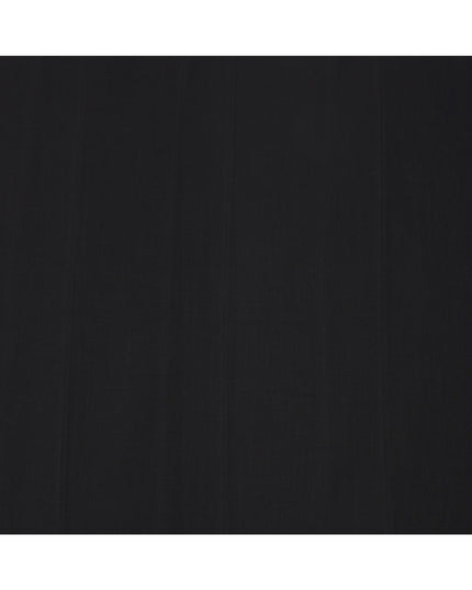 Jet Black Solid Premium Super 130's All Wool Suiting Fabric 150 Cms Width 3.5 Mtrs Italy-D24959