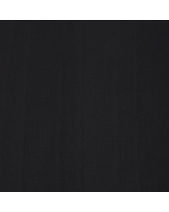 Jet Black Solid Premium Super 130's All Wool Suiting Fabric 150 Cms Width 3.5 Mtrs Italy-D24959