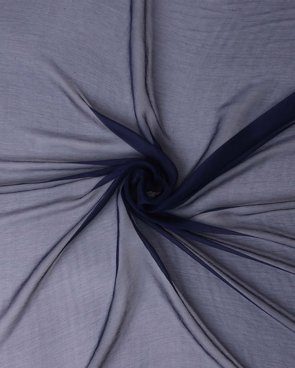 Midnight Navy Silk Chiffon Fabric 110cm | Regal Fabrics