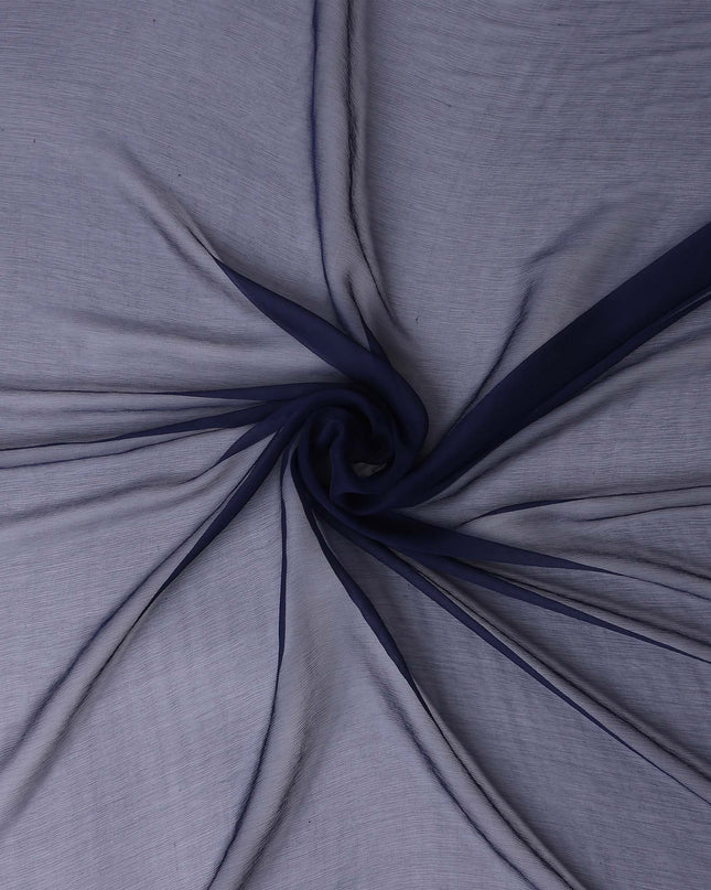 Midnight Navy Silk Chiffon Fabric 110cm | Regal Fabrics