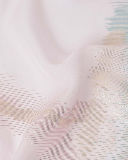 Blush Pink Shimmer Silk Garbasaar 110cm