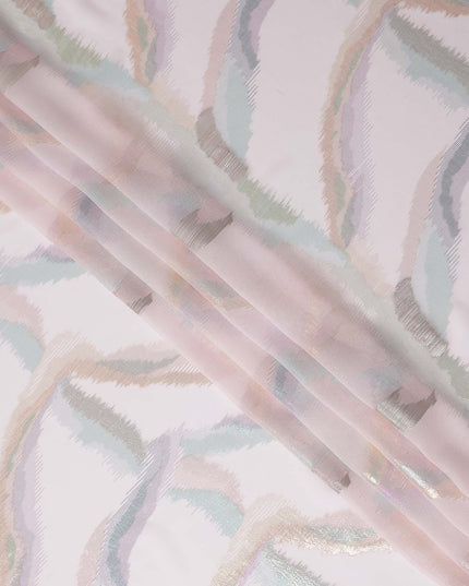Blush Pink Shimmer Silk Garbasaar 110cm