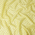 Yellow Floral Tussar Silk Fabric 110cm India