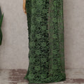 Forest Green French Chantilly Lace Saree