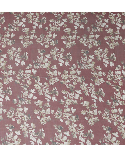 Mauve Pink Floral Silk Garbasaar 110cm Korea