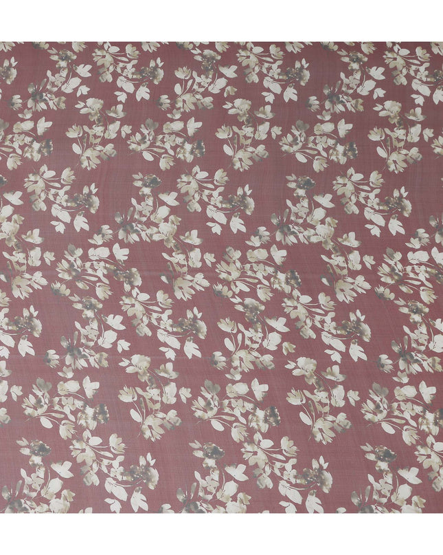 Mauve Pink Floral Silk Garbasaar 110cm Korea