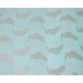 Aqua Blue Abstract Metallic Lurex Design Premium French Silk Chiffon Fabric, 110 Cms Width, Made in France-D25741
