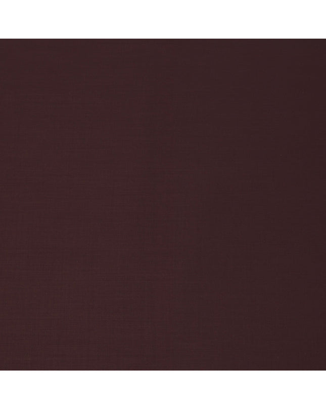 Burgundy Solid Italian Super 150's Blended Wool Suiting Fabric, 150 Cms, Italy-D24700