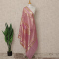 Rose Pink Premium Synthetic Organza Dupatta 225X80 CMS Width, India-D26982