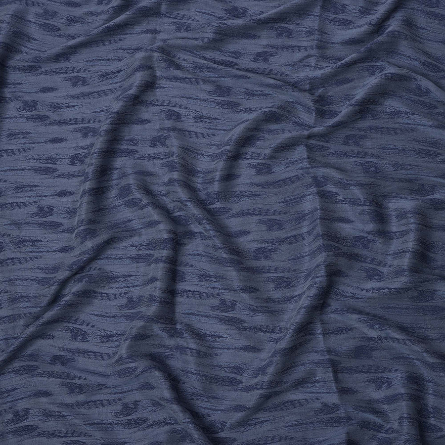 قماش كوبرو مستدام ذو ملمس أزرق مصنوع من مادة بيمبيرج، عرض 150 سم، اليابان - D25006