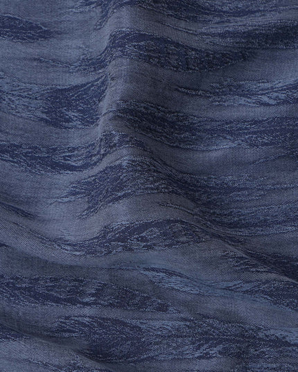 قماش كوبرو مستدام ذو ملمس أزرق مصنوع من مادة بيمبيرج، عرض 150 سم، اليابان - D25006