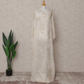 Beige Bouquet Fransawi Silk Chiffon Dirac 3.5 Meter