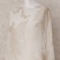 Beige Bouquet Fransawi Silk Chiffon Dirac 3.5 Meter