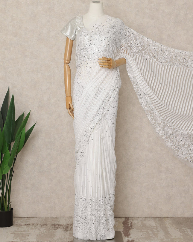 Ivory White Lace Saree Border Piece