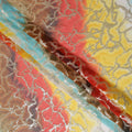 Multicolor Crack Silk Chiffon Garbasaar 2 Meter Piece