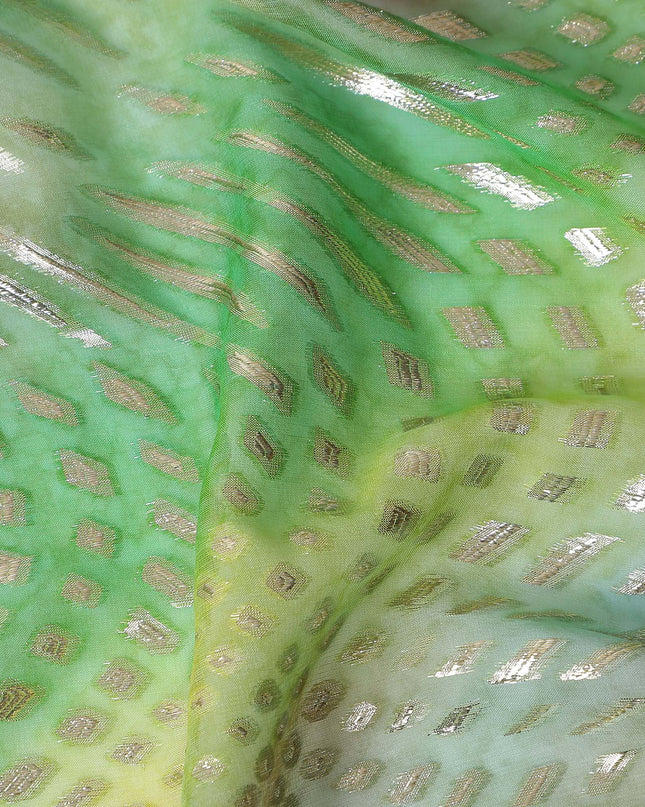 Multicolor Geometric Silk Chiffon Garbasaar 2 Meter