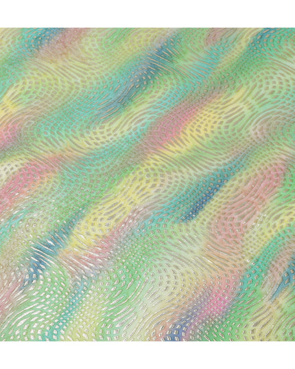 Multicolor Geometric Silk Chiffon Garbasaar 2 Meter