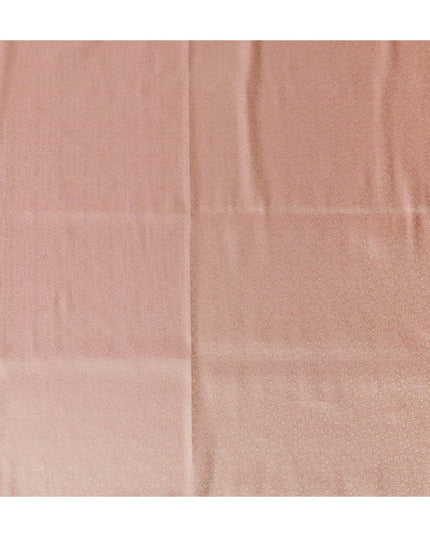 Rose Pink Self Design Synthetic Brocade Fabric 110cm