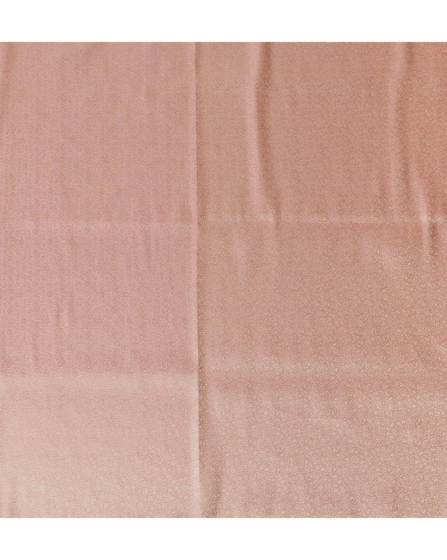 Rose Pink Self Design Synthetic Brocade Fabric 110cm