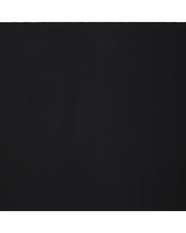 Pure Black Solid Premium Super 130's All Wool Suiting Fabric 150 Cms Width 4.0 Mtrs Italy-D24958 Regal Fabrics