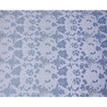 Powder Blue Floral Metallic Lurex Design Premium French Silk Chiffon Fabric, 110 Cms Width, Made in France-D25739