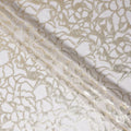 White Burnout Silk Chiffon Garbasaar 2 Meter Piece