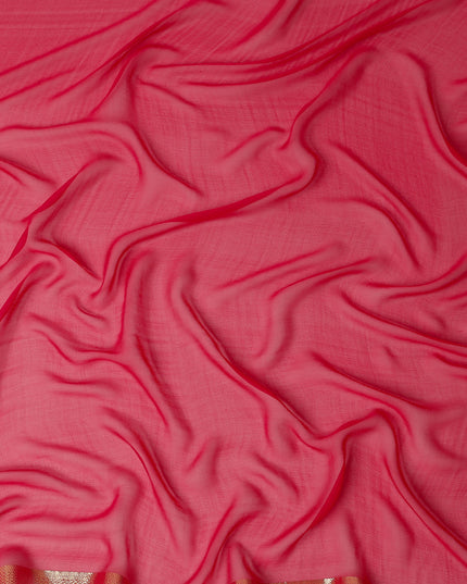 Hot Pink Silk Chiffon Garbasaar 110cm Korea