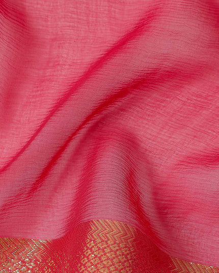 Hot Pink Silk Chiffon Garbasaar 110cm Korea